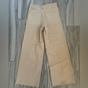 Zara kids tan denim wide legs